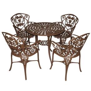 Conjunto De Mesa Para Jardim Com 4 Cadeiras Modelo Malbec Marrom