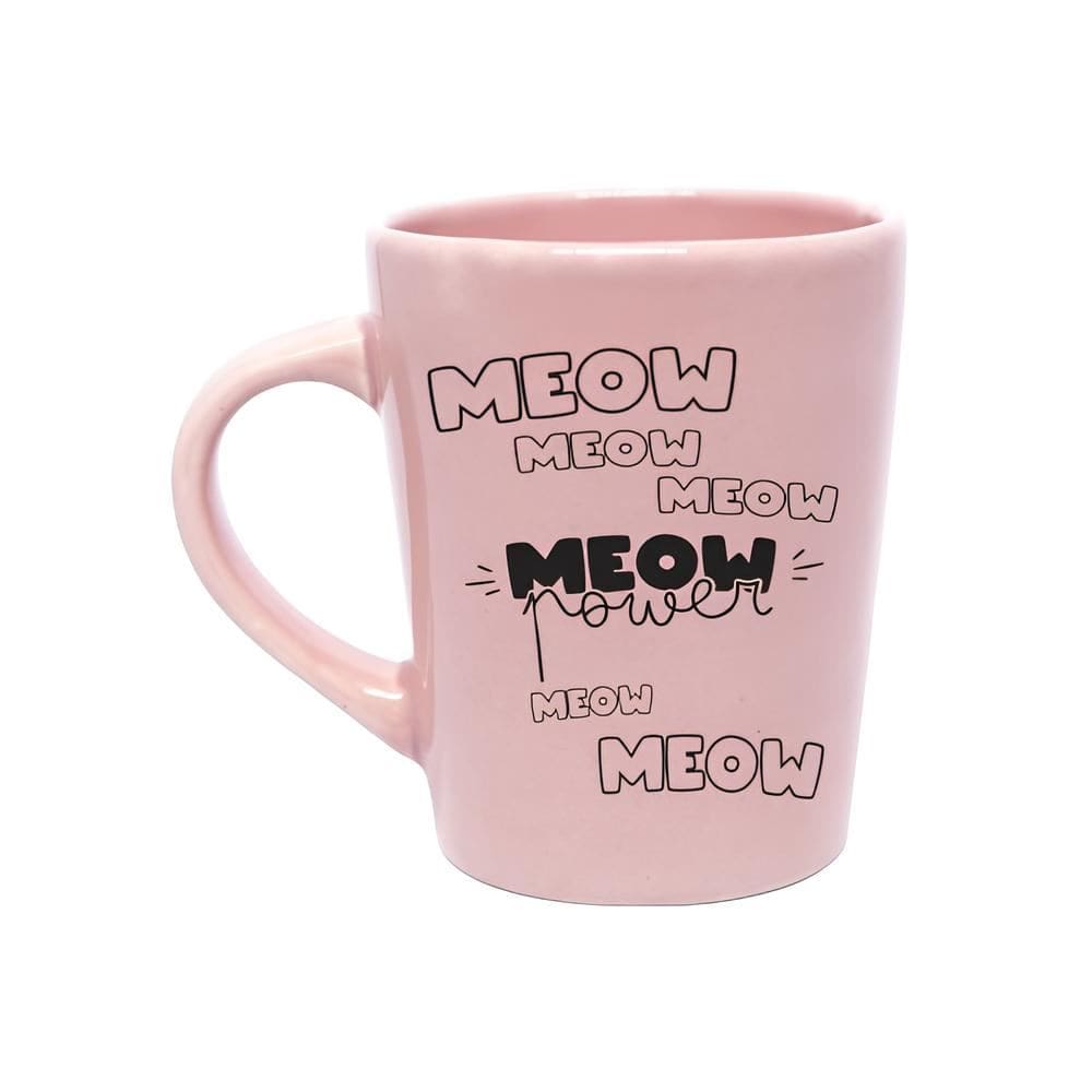 Caneca de Porcelana 270ml Meow Cat Rosa