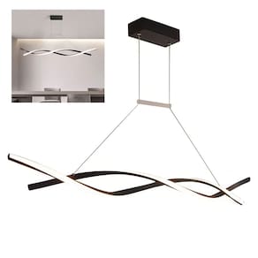 Lustre Pendente 3 em 1 Aspiral LED Decoraçao Ondas Recepçao Hall de Entrada Sala de Jantar Moderno Comercial Residencial