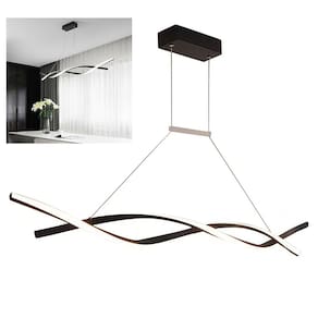 Lustre Aspiral Pendente 3 em 1 LED Ondas Moderno Recepçao Hall de Entrada Comercial Residencial Iluminaçao