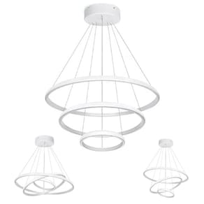 Lustre Luminaria Pendente 3 Em 1 Arcos Ajustaveis Decoraçao Sala Estar Casa Cozinha Gourmet Restaurante Iluminaçao