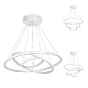 Lustre Pendente Luminaria Aneis 3 Em 1 Multi Temperatura Decoraçao Sala Estar Cozinha Goumert