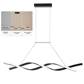 Lustre Pendente Aspiral LED 3 em 1 Iluminaçao Hall de Entrada Recepçao Sala de Jantar Comercial Residencial Ambiente