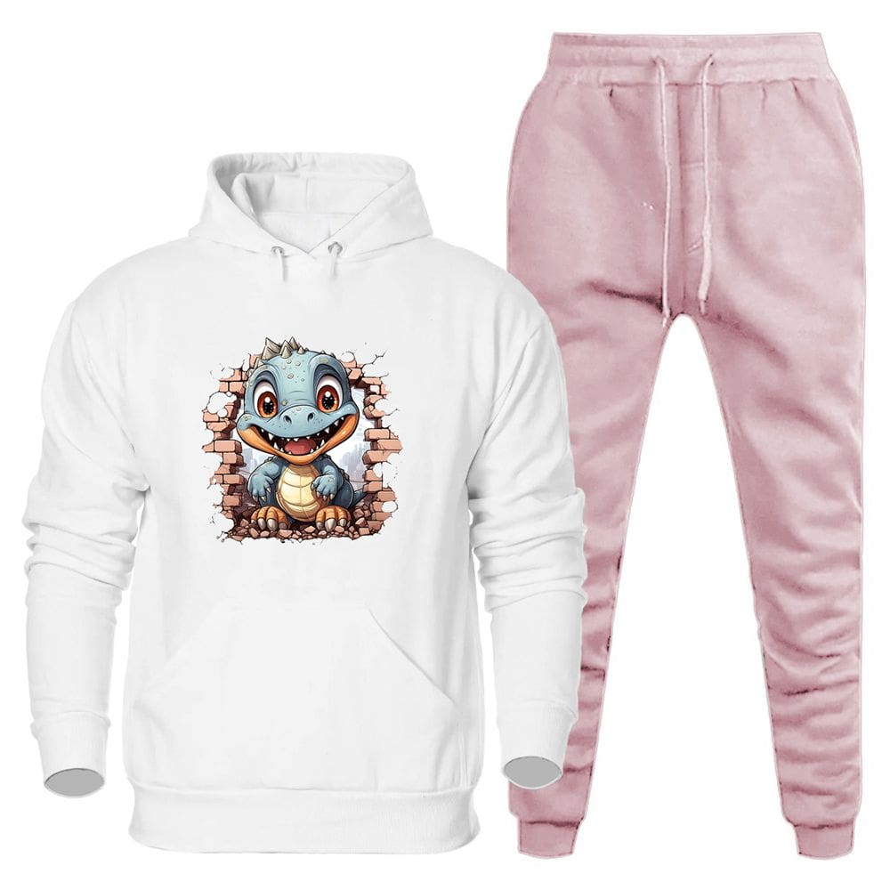 Conjunto de Moletom Jaqueta de Frio e Calça Jogger Otimo Caimento Quentinha Estampada Moderna