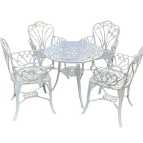 Conjunto De Jardim Modelo Fortaleza Mesa e 4 Cadeiras