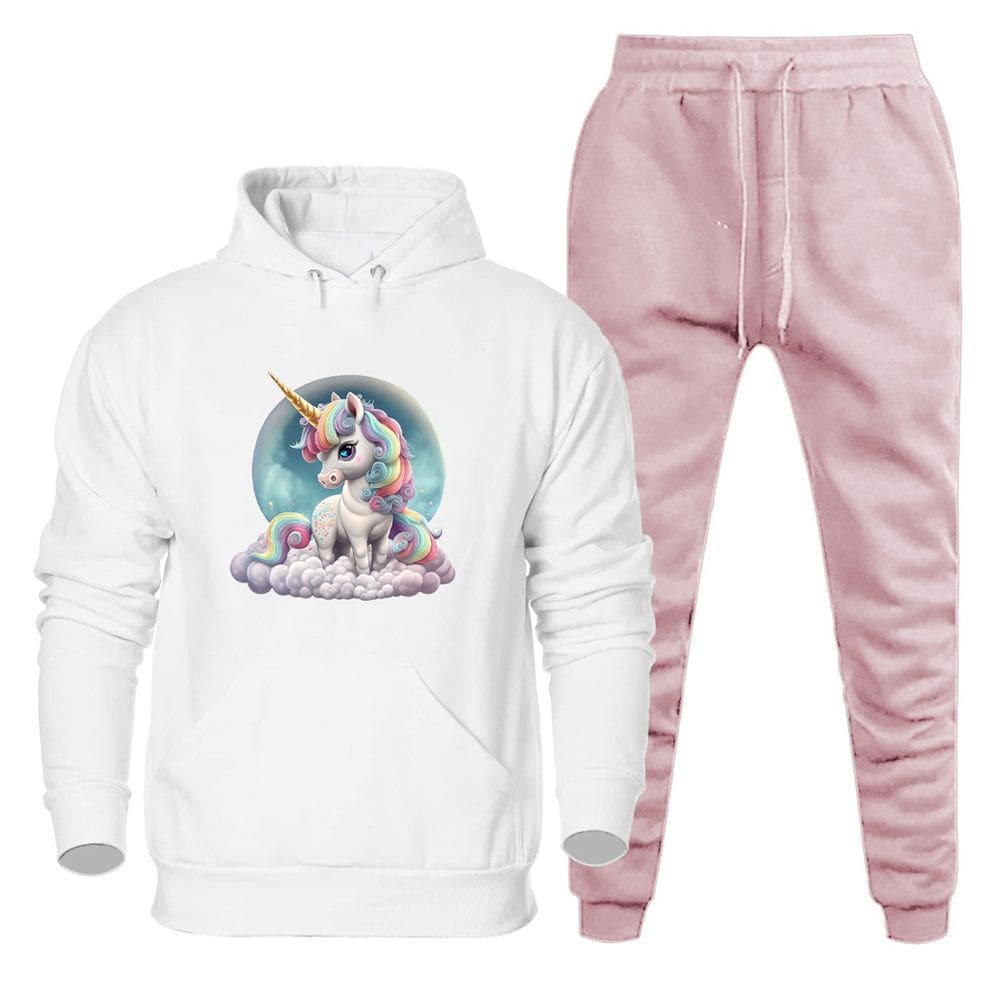 Calça de Moletom Basica Academia Com Blusa Canguru de Bolso e Capuz Estampada Trabalho Conforto