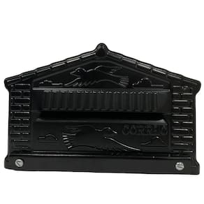 Caixa De Correios Pombinho Preta De Grade Grande 20x25x12cm Preto