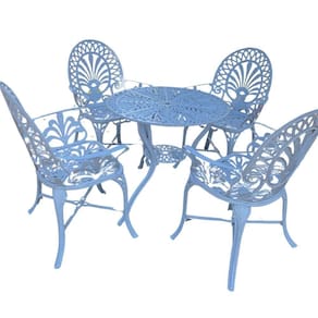 Conjunto De Jardim Modelo Palmeirão Mesa E 4 Cadeiras