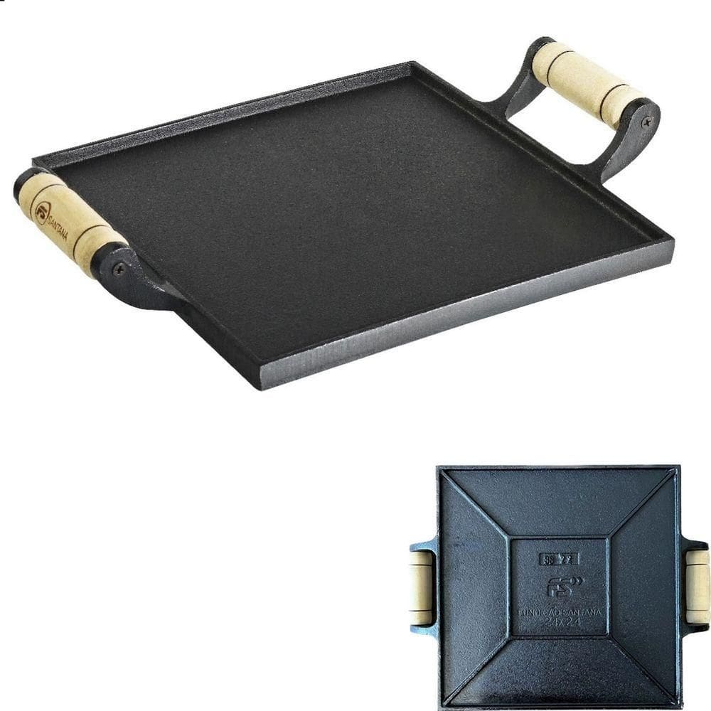 Chapa Para Fogão Bifeteira Ferro Fundido Fogão Churrasqueira Preto