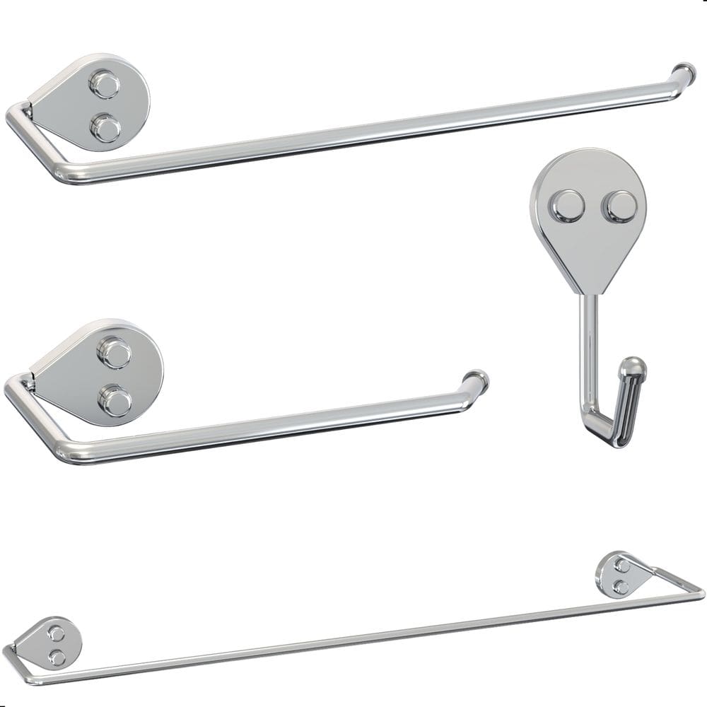 Kit Banheiro Cromado Acessórios Para Banheiro 4 Peças ARM