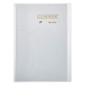 Pasta Catálogo 40 Folhas A4 Para Documentos Capa Transparente Cristal Modelo Escolar