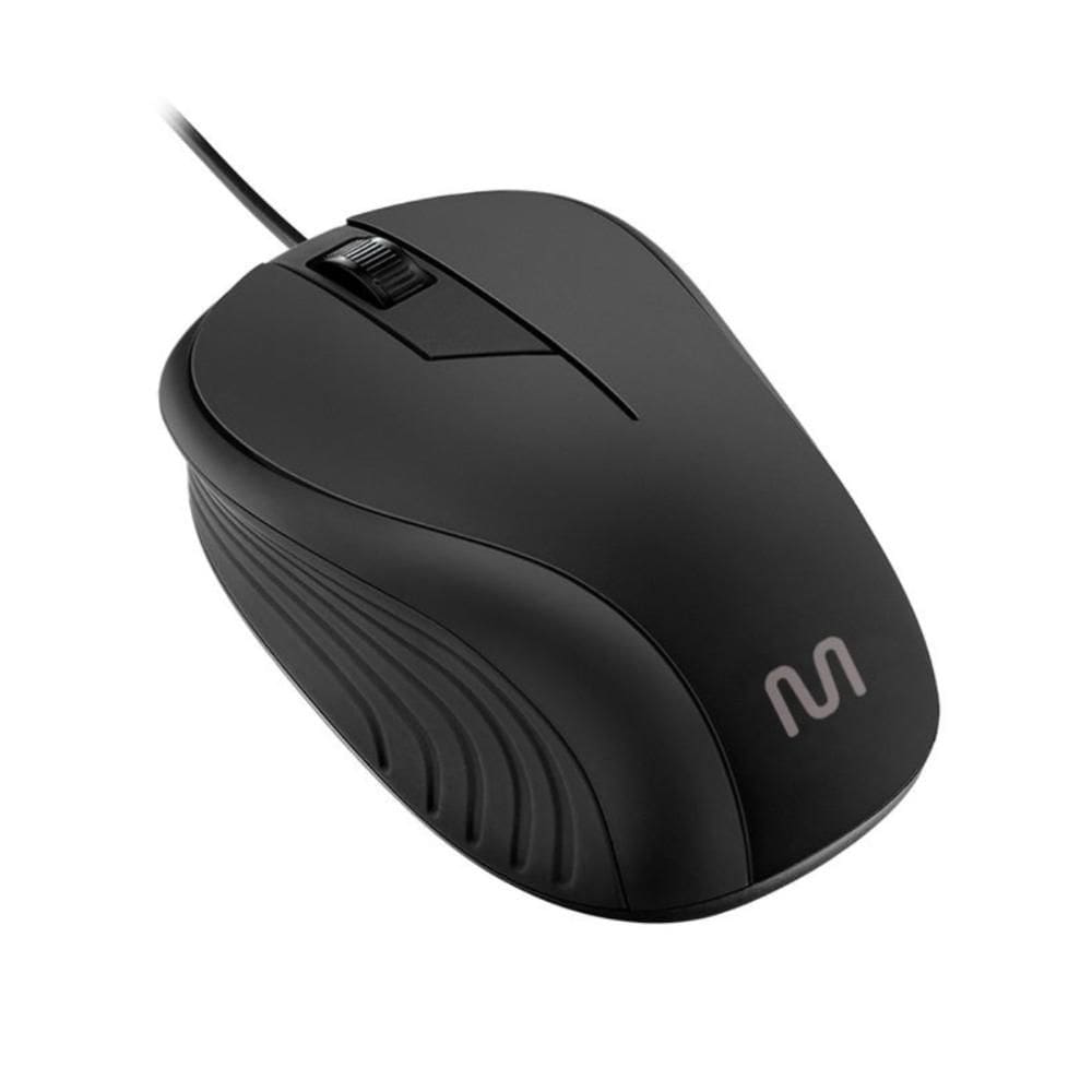 Mouse Multilaser MO222 - 1200dpi - Textura emborrachada - Preto