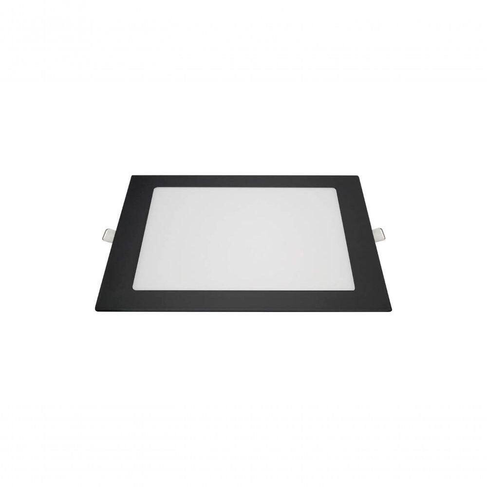Painel Led Embutir Preto 18w 3000k 22x22-blumenau