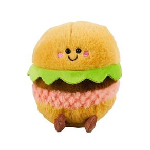Hamburger De Pelúcia Com Rosto Presente 18 Cm