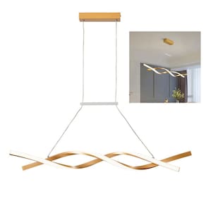 Lustre Aspiral 3 em 1 Pendente Ondas Iluminaçao Ambiente Hall de Entrada Sala de Jantar Recepçao Residencial Comercial Decoraçao