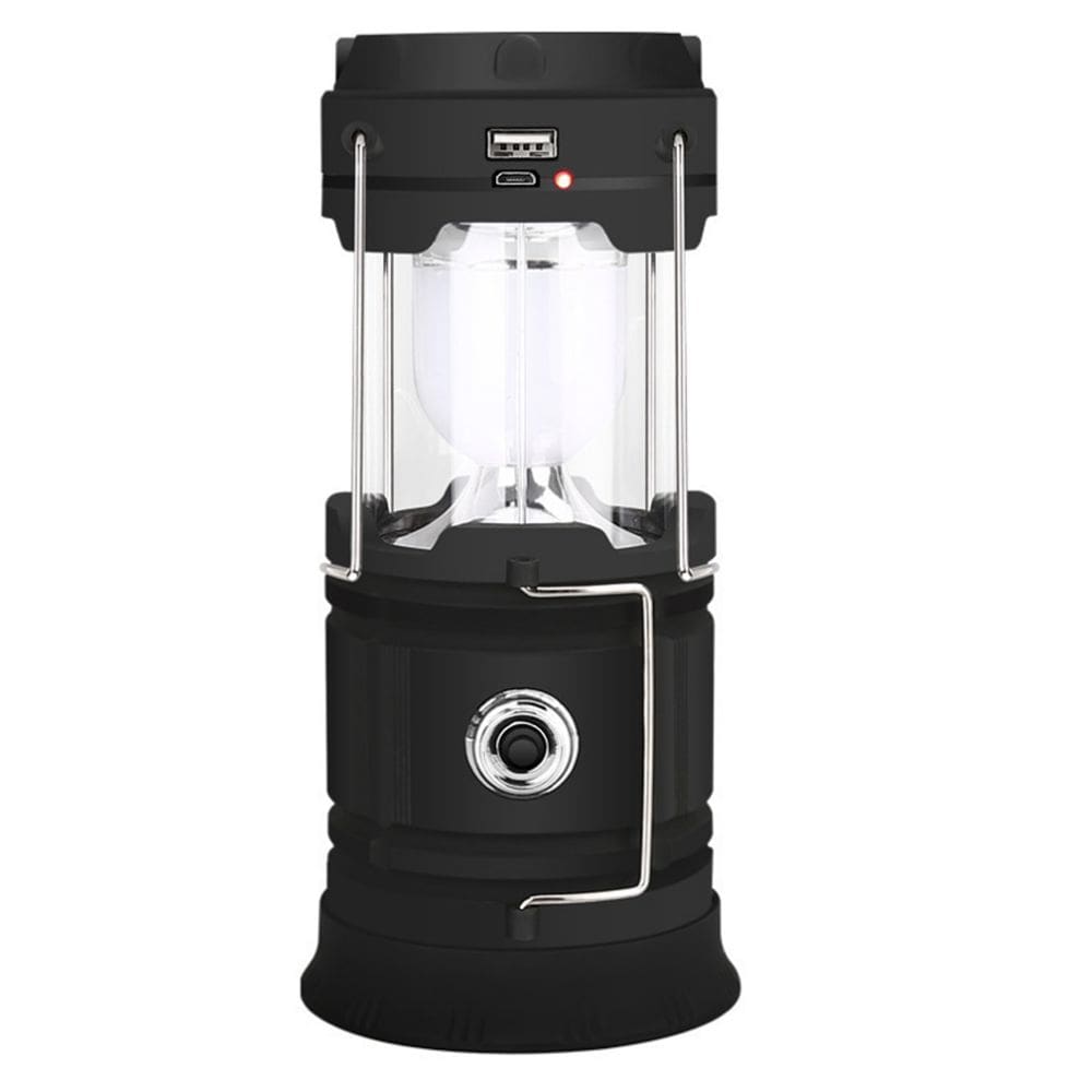Lampião LED Lanterna Recarregável Camping Luminária Acampamento Pesca Trilhas Multiuso Carregador USB Portátil Emergências WCT FITNESS