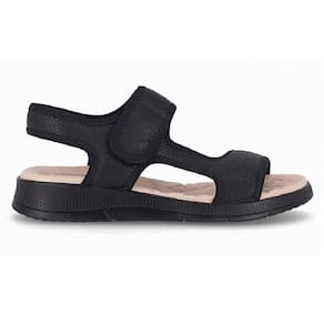 Sandália Papete Esporão Piccadilly Wide Fit 571004 Feminina - Preto