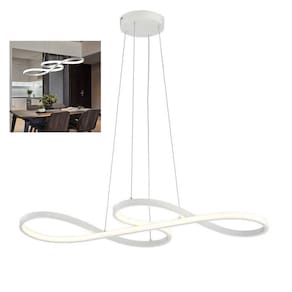 Lustre Pendente 3 em 1 Arco Infinito LED Iluminaçao Perfil Recepçao Hall de Entrada Residencial Comercial