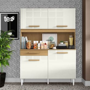 Cozinha Compacta 4 Portas 1 Gaveta ATACAMA/OFF-WHITE