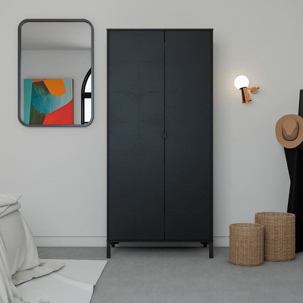 Guarda-roupa Soho 2 Portas com Cabide Preto