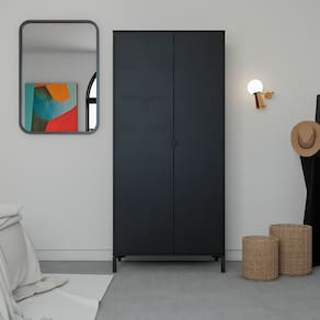 Guarda-roupa Soho 2 Portas com Cabide Preto
