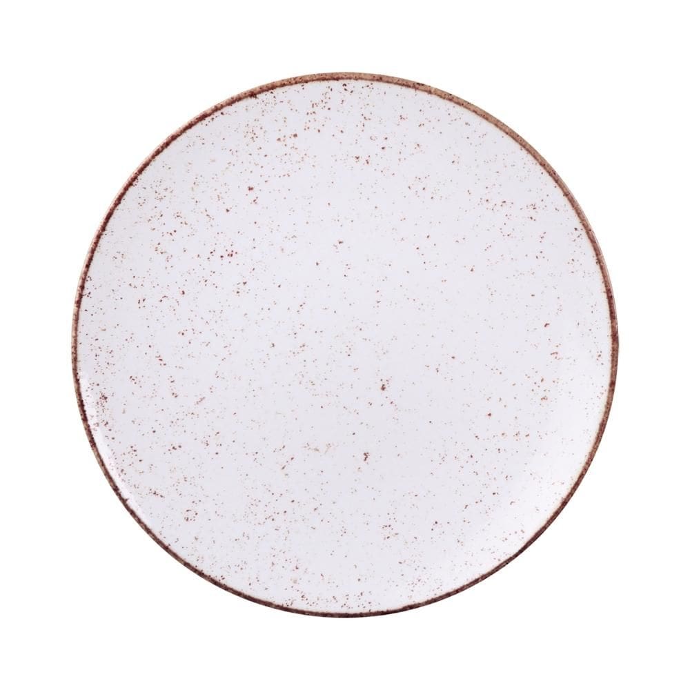 Prato Raso Rústico Grande 28cm Porcelana Decorada Tramontina