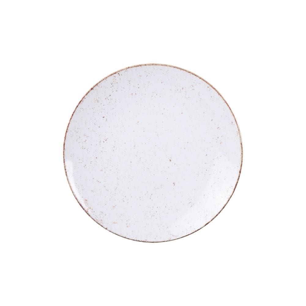 Prato Sobremesa Rústico 21 cm Porcelana Decorada Tramontina