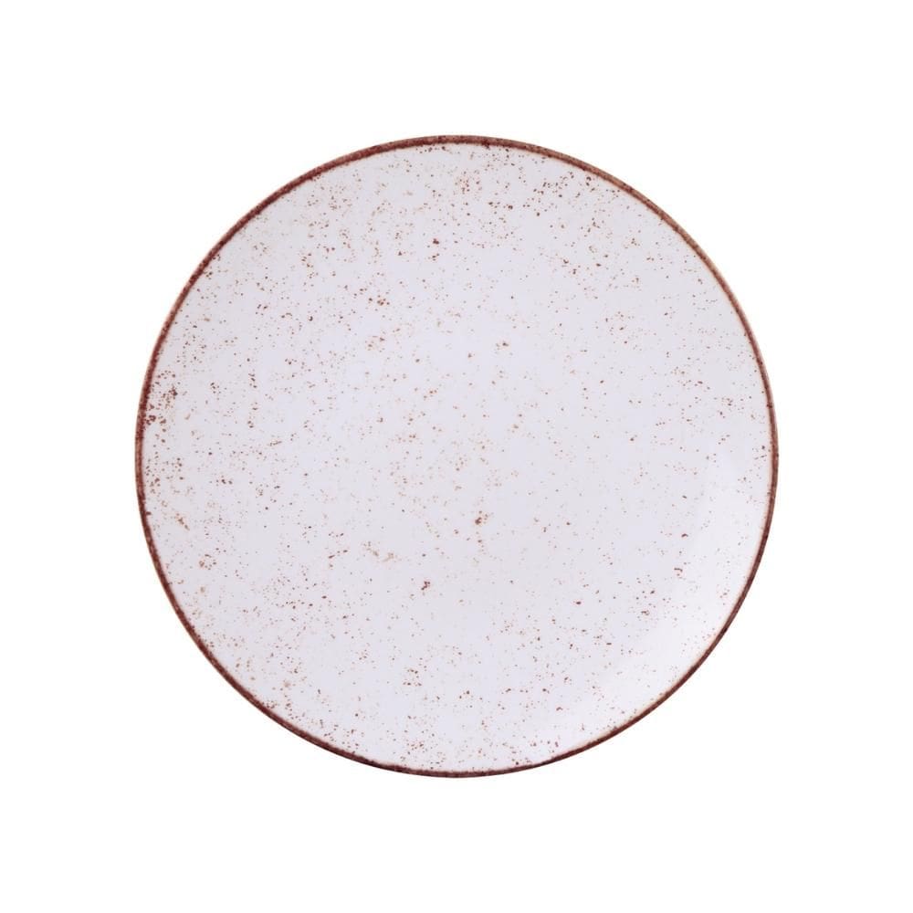 Prato Raso Rústico 25 cm Porcelana Decorada Tramontina
