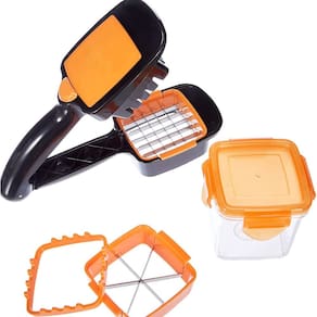 Multi Fatiador Cortador Compacto 5 em 1 Nicer Dicer Quick 3 lâminas Aço Inoxidável