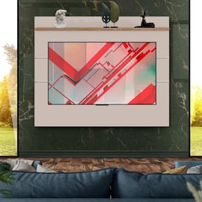Painel Simples Para TV Até 65 Polegadas 180 cm Off White Freijó Weng Shop JM