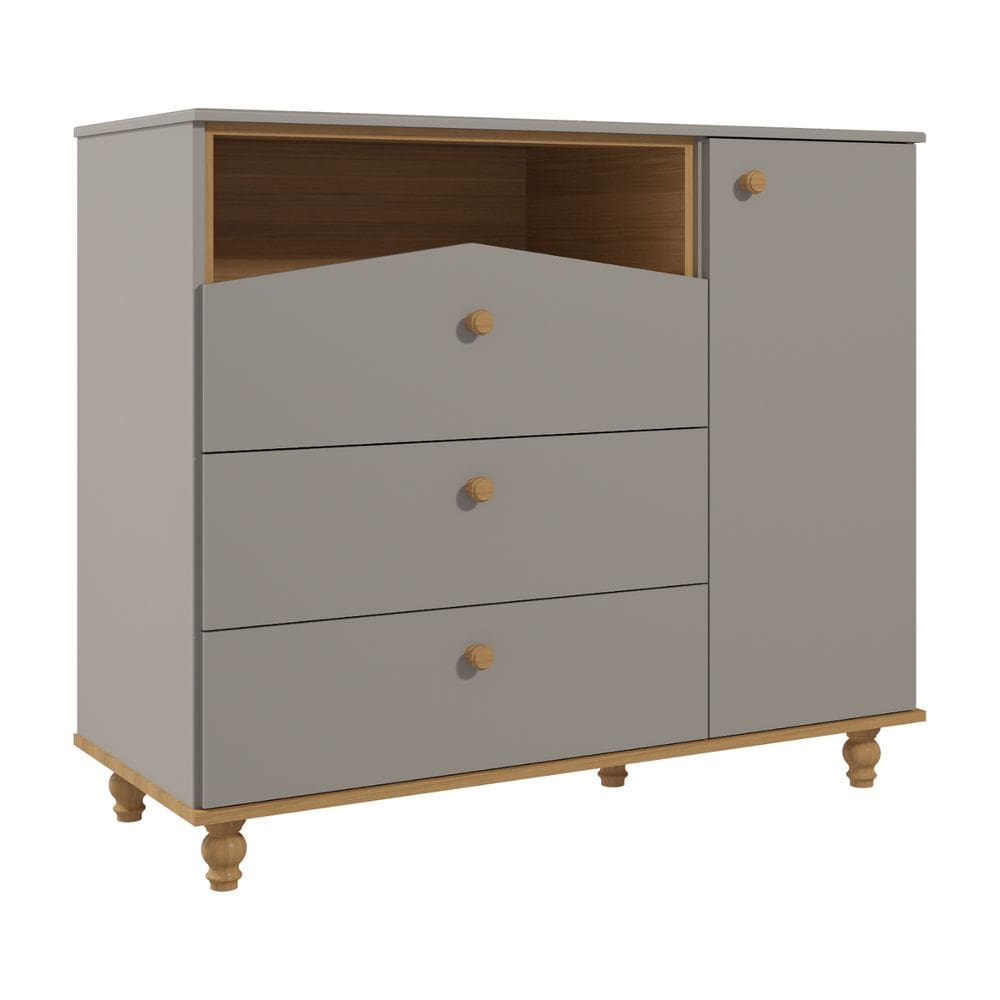 Cômoda Retro Permobili Casinha Mimo com porta 03 gavetas MDF