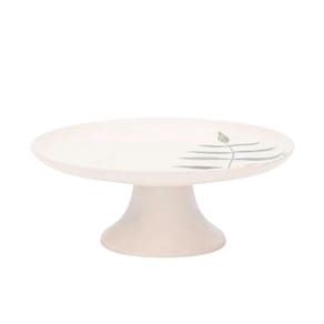 Prato Com Pé Em Cerâmica Flat 26,5x10cm Oxford Samambaia