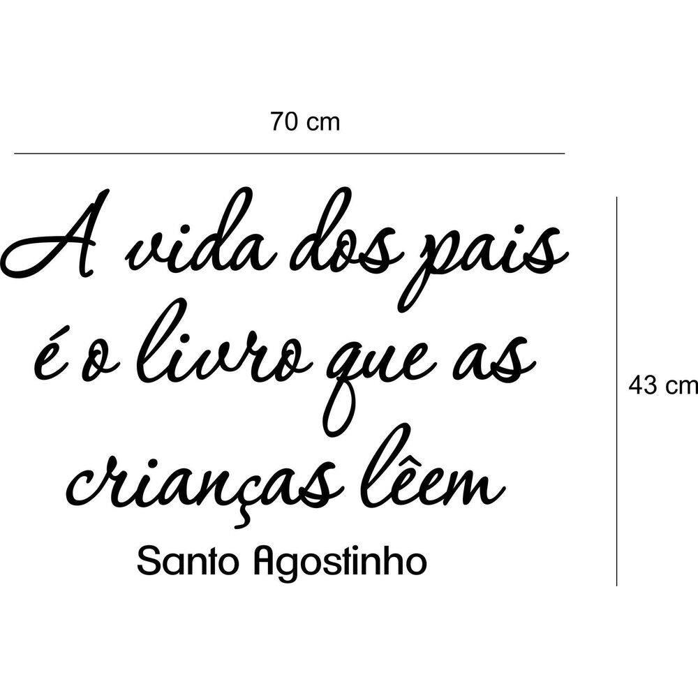 Adesivo De Parede A Vida Dos Pais É O Livro