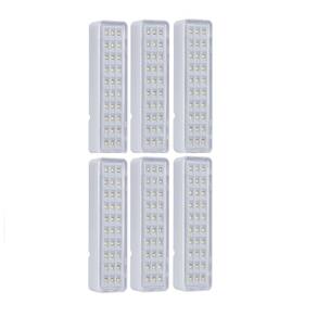 Kit 06 Luminária Luz Emergência Lea 30 Leds Intelbras Bivolt