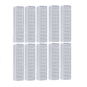 Kit 10 Luminária Luz Emergência Lea 30 Leds Intelbras Bivolt