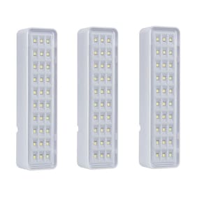 Kit 03 Luminária Luz Emergência Lea 30 Leds Intelbras Bivolt