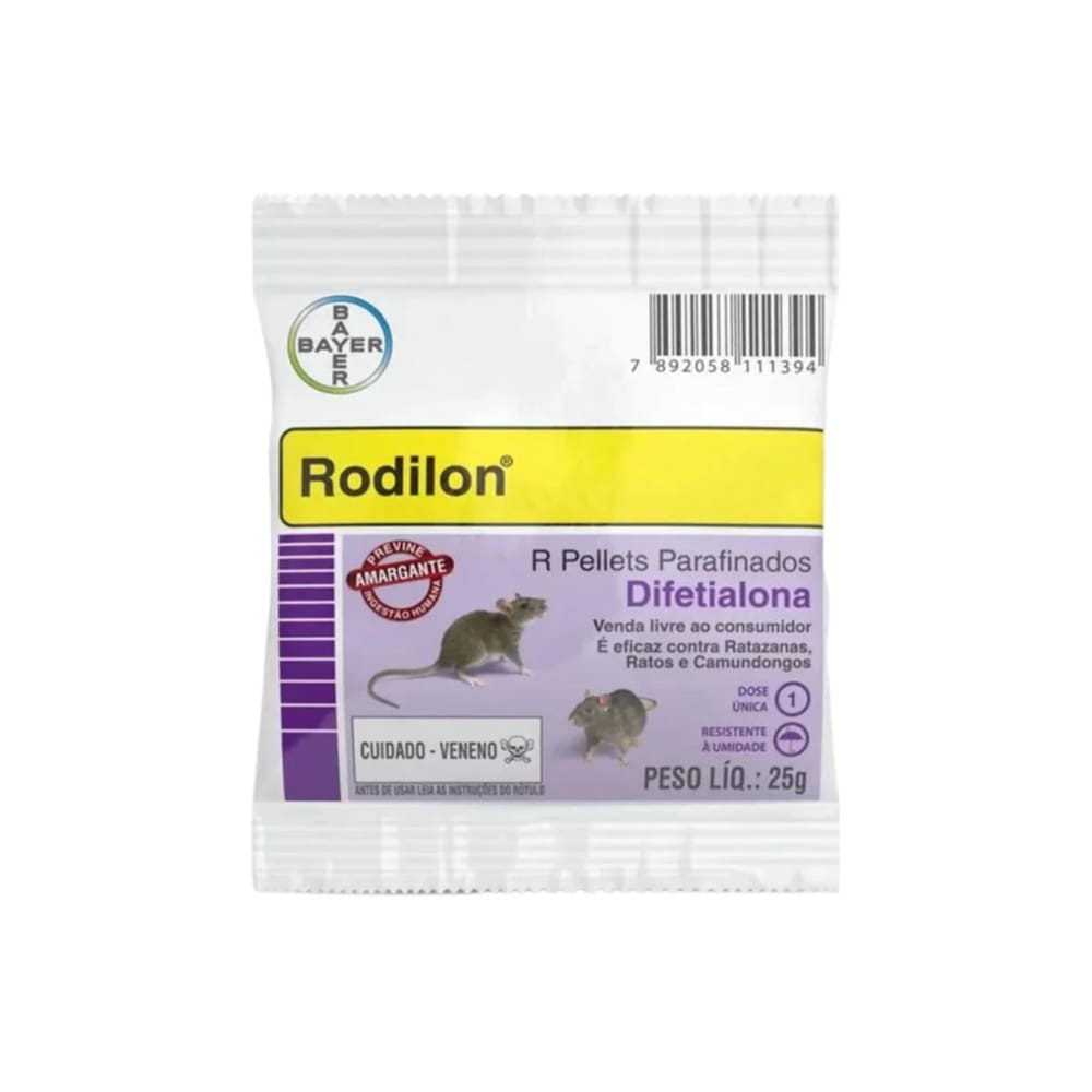 Mata Ratos Rodilon R Pellets Bayer 25Gr