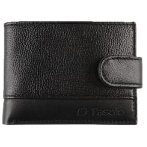 Carteira Fasolo Couro Masculina K868 - Preto