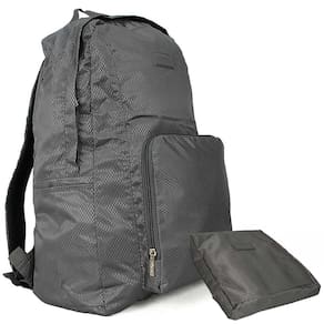 Mochila Escolar Viagem Bolsa Academia Unissex Dobrável Cinza CBRN17553