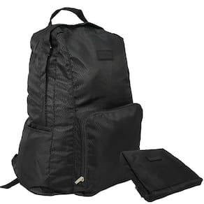 Mochila Escolar Viagem Bolsa Academia Unissex Dobrável Preto CBRN17560
