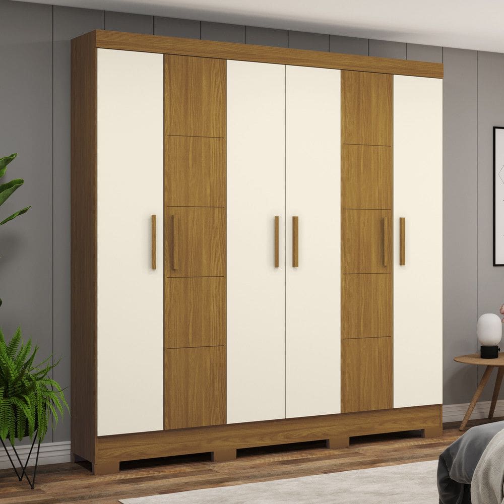 Guarda Roupa Casal 06 Portas 02 Gavetas Malbec Briz