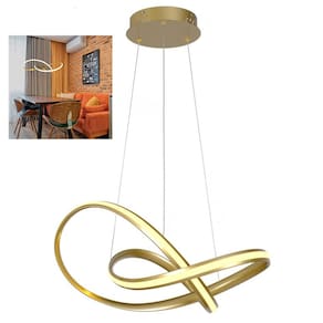 Lustre Pendente LED 3000K Arco Infinito Iluminaçao Hall de Entrada Recepçao Moderno Decoraçao Ambiente
