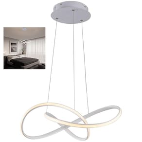 Lustre Pendente 3000K LED Arco Infinito Perfil Hall de Entrada Decoraçao Sala Recepçao Hotel Ambiente Moderno