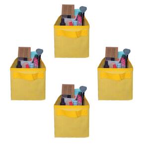 Kit 4 Caixas Organizadora Colorida Multiuso Armário Closet Escritório