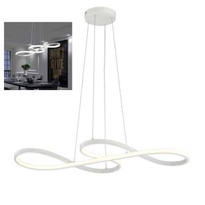 Lustre Arco Infitino 3 em 1 LED Pendente Perfil Iluminaçao Luxo Sala Recepçao Hall de Entrada Restaurante