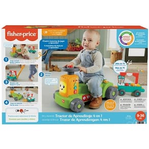 Trator de Aprendizagem 4 em 1 Fisher Price Mattel HRB84