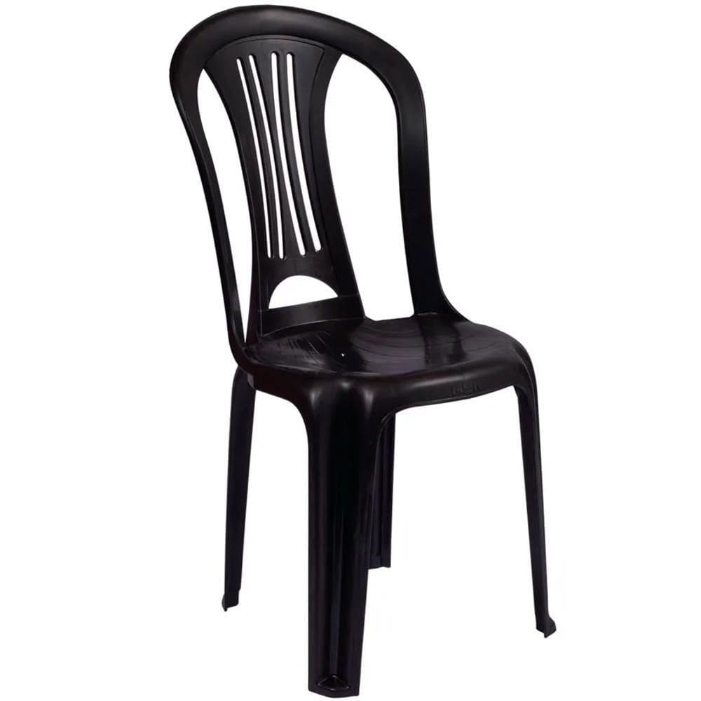 Cadeira Bistrô em Plástico Preto 15151140 MOR