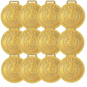 Kit com 60 Medalhas Rema Honra Ao Mérito 60mm com Fita Ouro/Prata/Bronze