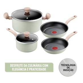 Jogo de Panelas Tefal So Matcha 4 Peças Verde