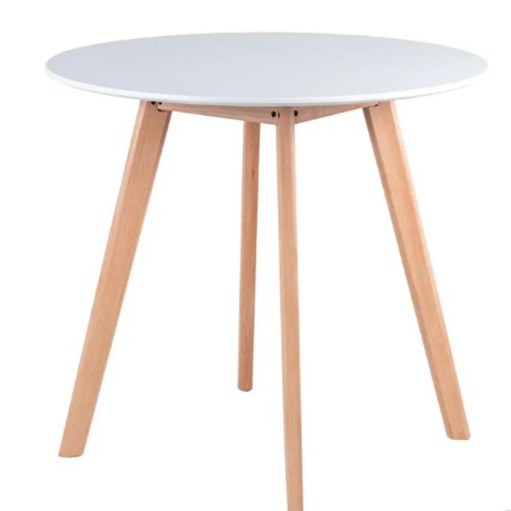 Mesa De Jantar Redonda Leda 100cm branca